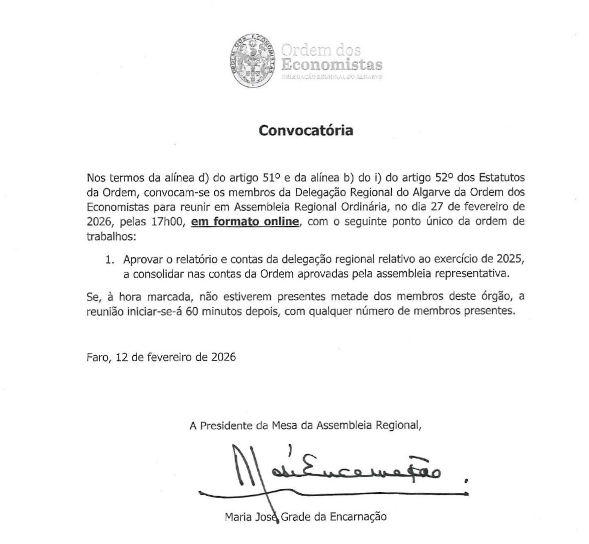 DR Algarve_ Convocatoria Assembleia Ordinaria...